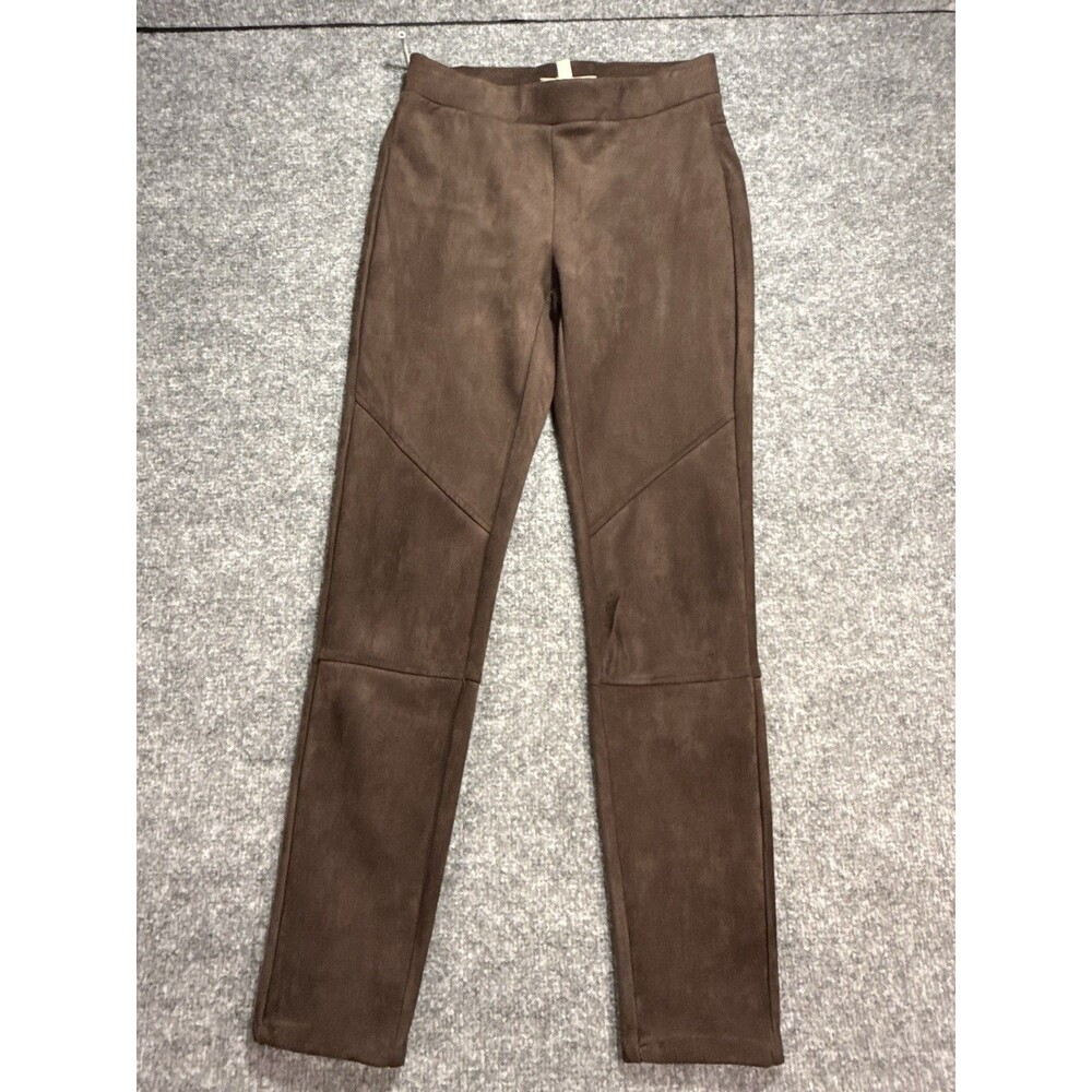 Philosophy Faux Suede Leggings Womens XS Brown Pull On Skinny Fall Winter Pants